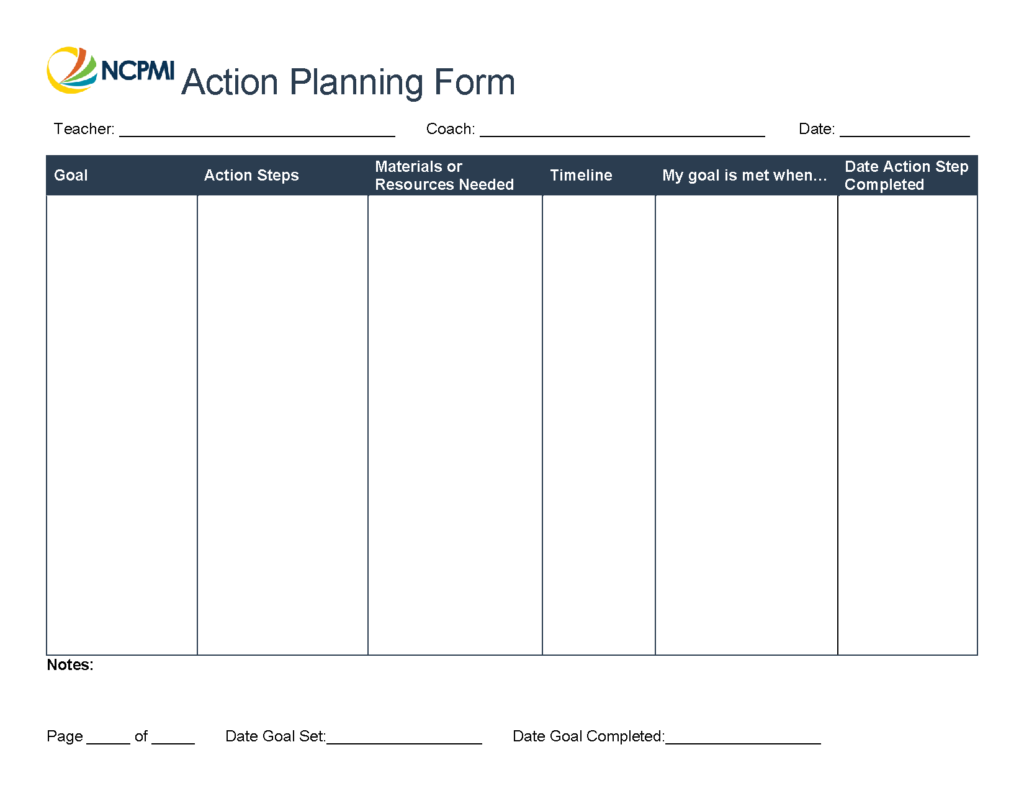Action Plan Template A