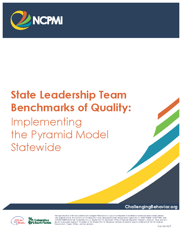Benchmarks of Quality (BoQ), State Leadership Team (PDF)