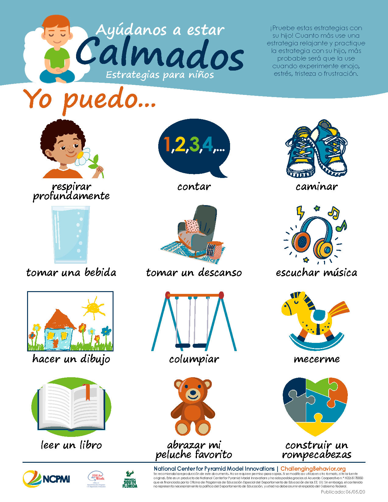 Help Us Calm Down: Strategies for Children (Spanish)