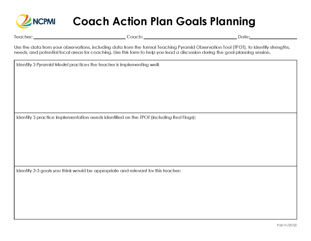 Coach Action Plan Goals Planning