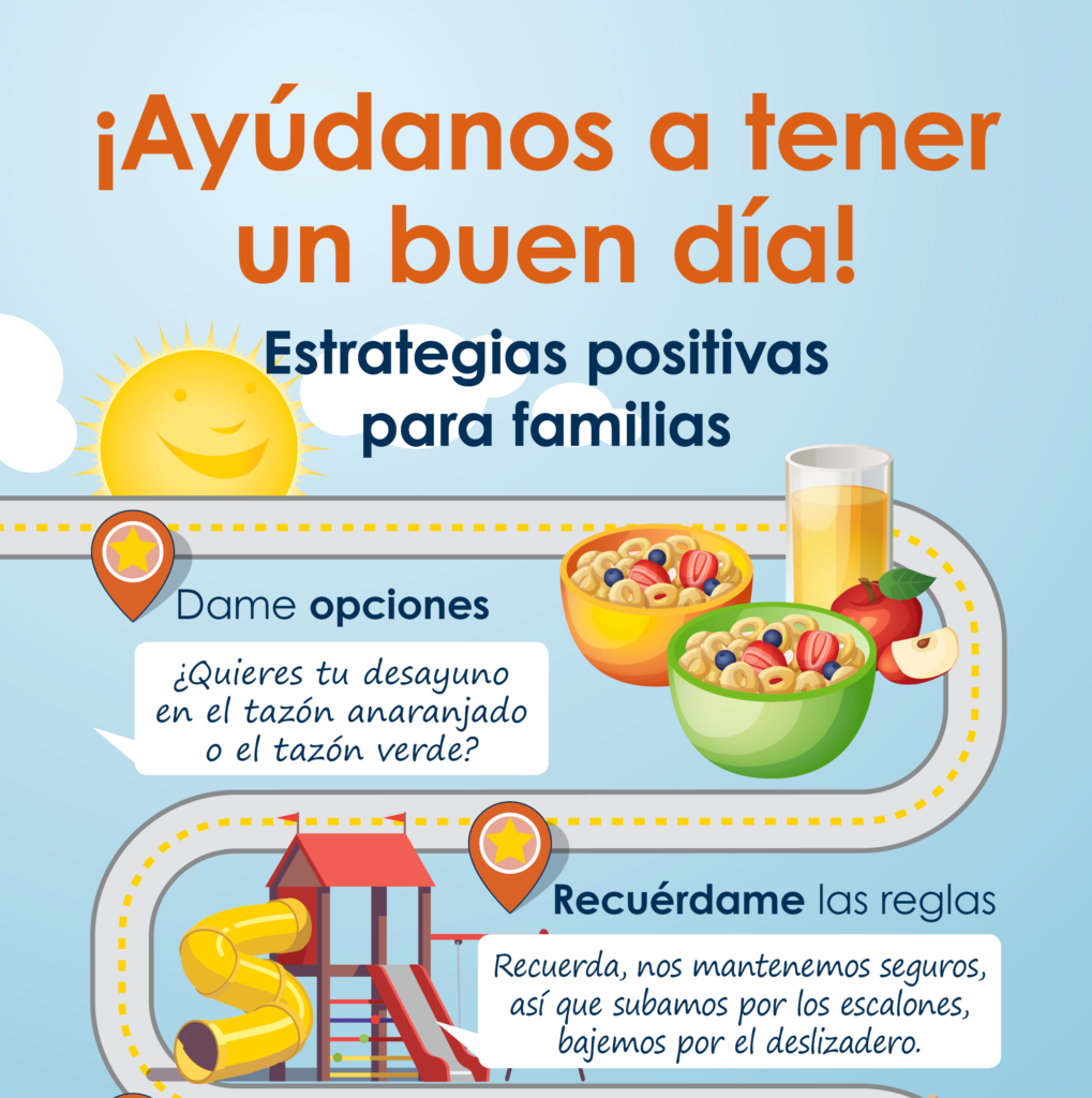 Help Us Have a Good Day! Positive Strategies for Families (Spanish, Image)