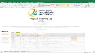 Data Entry Tutorial: Program Coaching Log
