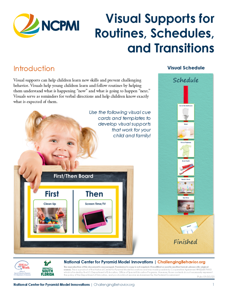 Visual Supports for Routines, Schedules, and Transitions