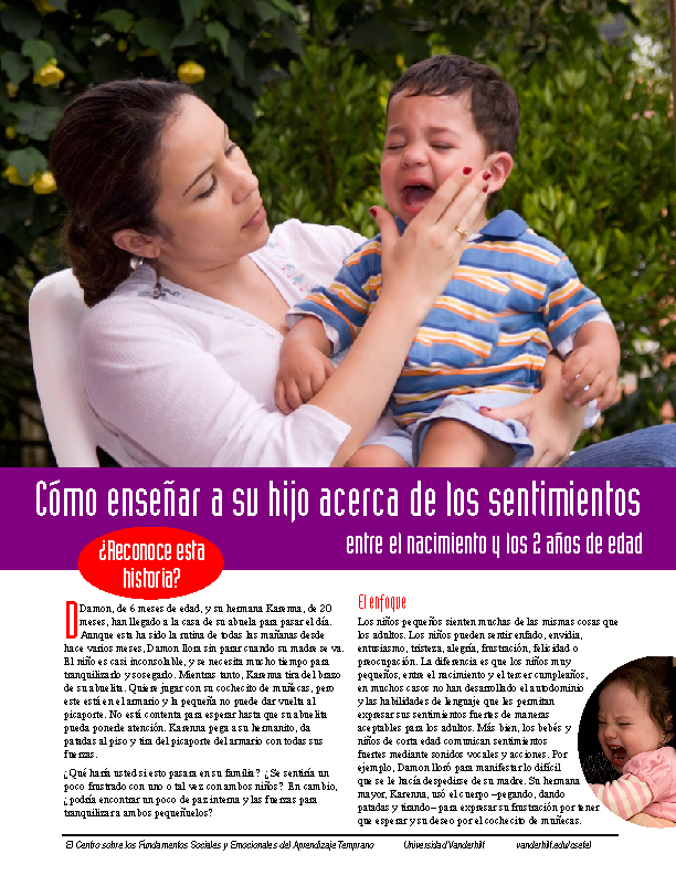 Teaching Your Child About Feelings - from Birth to Age 2 (Spanish)