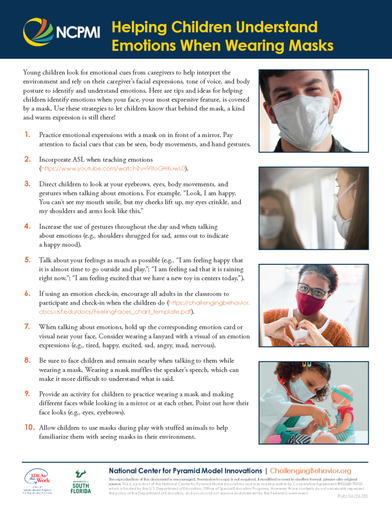 Helping Children Understand Emotions When Wearing Masks