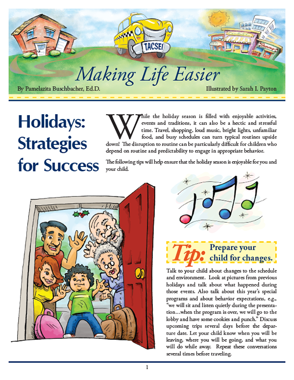 Making Life Easier: Holidays: Strategies for Success - National Center for Pyramid Model Innovations