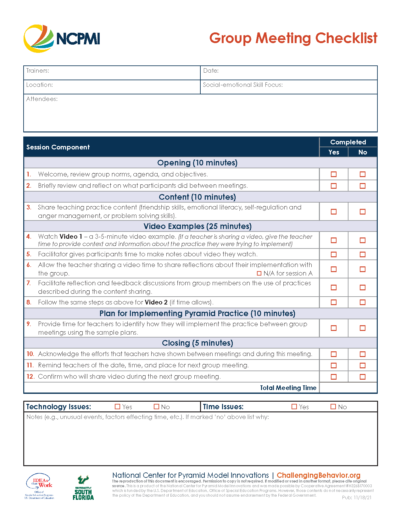 Group Coaching Approach - National Center for Pyramid Model Innovations