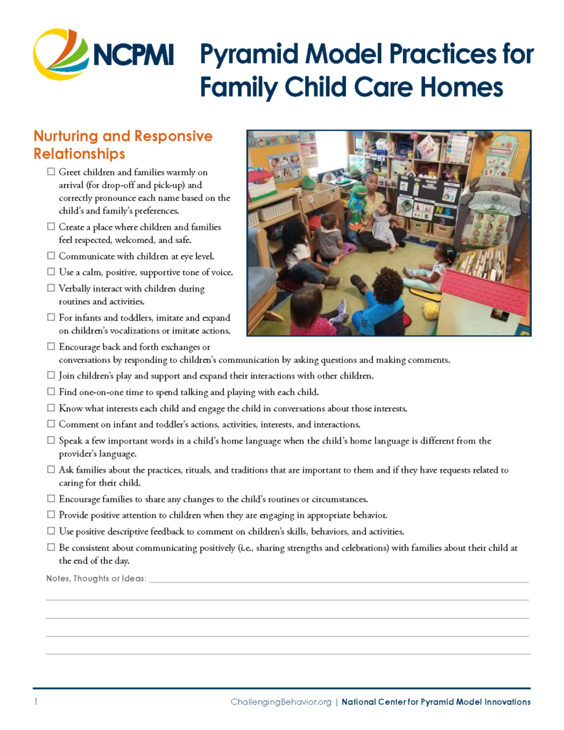 Pyramid Model Practices for Family Child Care Homes Thumbnai