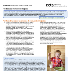 Thumbnail for ECTA Practice Improvement Tool - Embedded Instruction Practice (Spanish)