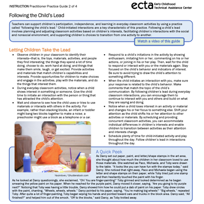 Thumbnail for ECTA Practice Improvement Tool: Following a Child’s Lead