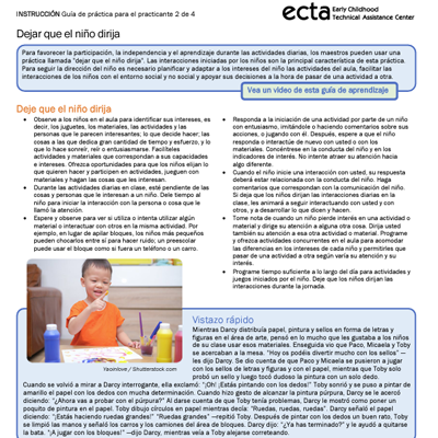 Thumbnail for ECTA Practice Improvement Tool: Following a Child’s Lead (Spanish)