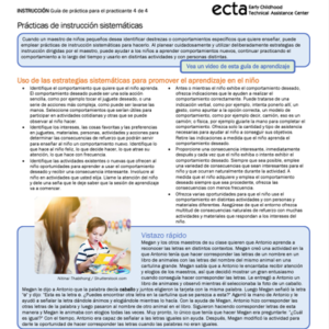 Thumbnail for ECTA Practice Improvement Tools: Systematic Instruction Practices