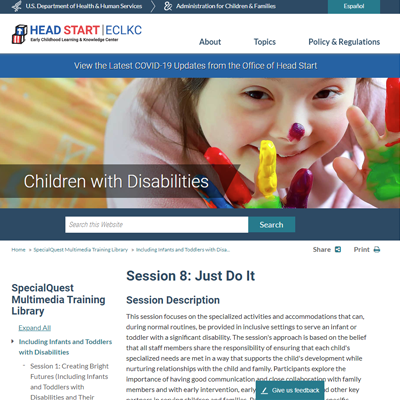 Thumbnail image for Special Quest Preschool Inclusion Session 8 PM Inclusion