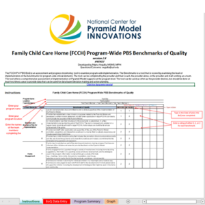 Family Child Care Home (FCCH) Program-Wide PBS Benchmarks of Quality Excel thumbnail