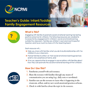 Teacher's Guide: Infant/Toddler Family Engagement Resources thumbnail