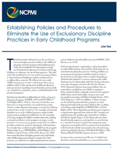 Establishing Policies and Procedures to Eliminate the Use of ...