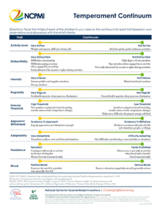 Temperament Continuum Handout Thumbnail