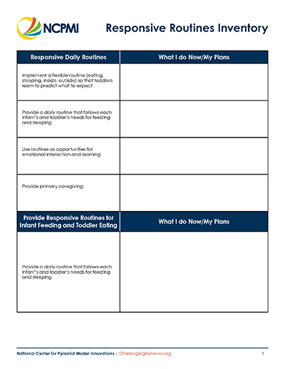 Responsive Routines Inventory Handout Thumbnail