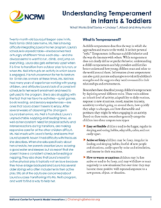 Understanding Temperament in Infants & Toddlers Handout Thumbnail