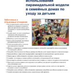 Thumbnail view of page one of the Pyramid Model Practices for Child Care Homes (Russian)