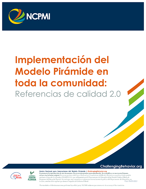 Thumbnail of the cover of Implementing the Pyramid Model Community-Wide: Benchmarks of Quality 2.0 (Spanish)