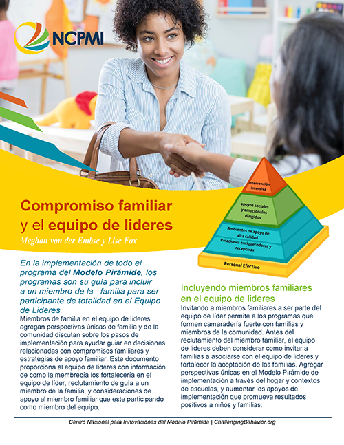 Thumbnail image of page one of the Family Engagement Leadership Team (Spanish) article