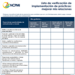 Practice Implementation Checklist: Enhancing My Relationships (Spanish)