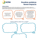 Thumbnail image of the title of page one of the Preschool Module 1 Handout 10: Our Words Have Impact (Spanish)