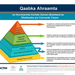 Thumbnail image of the Pyramid Model Poster (Somali) - translation provided by the Oregon Inclusion Implementation Support Team