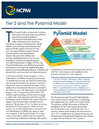 Thumbnail image of page 1 of the Tier 2 and the Pyramid Model resource.